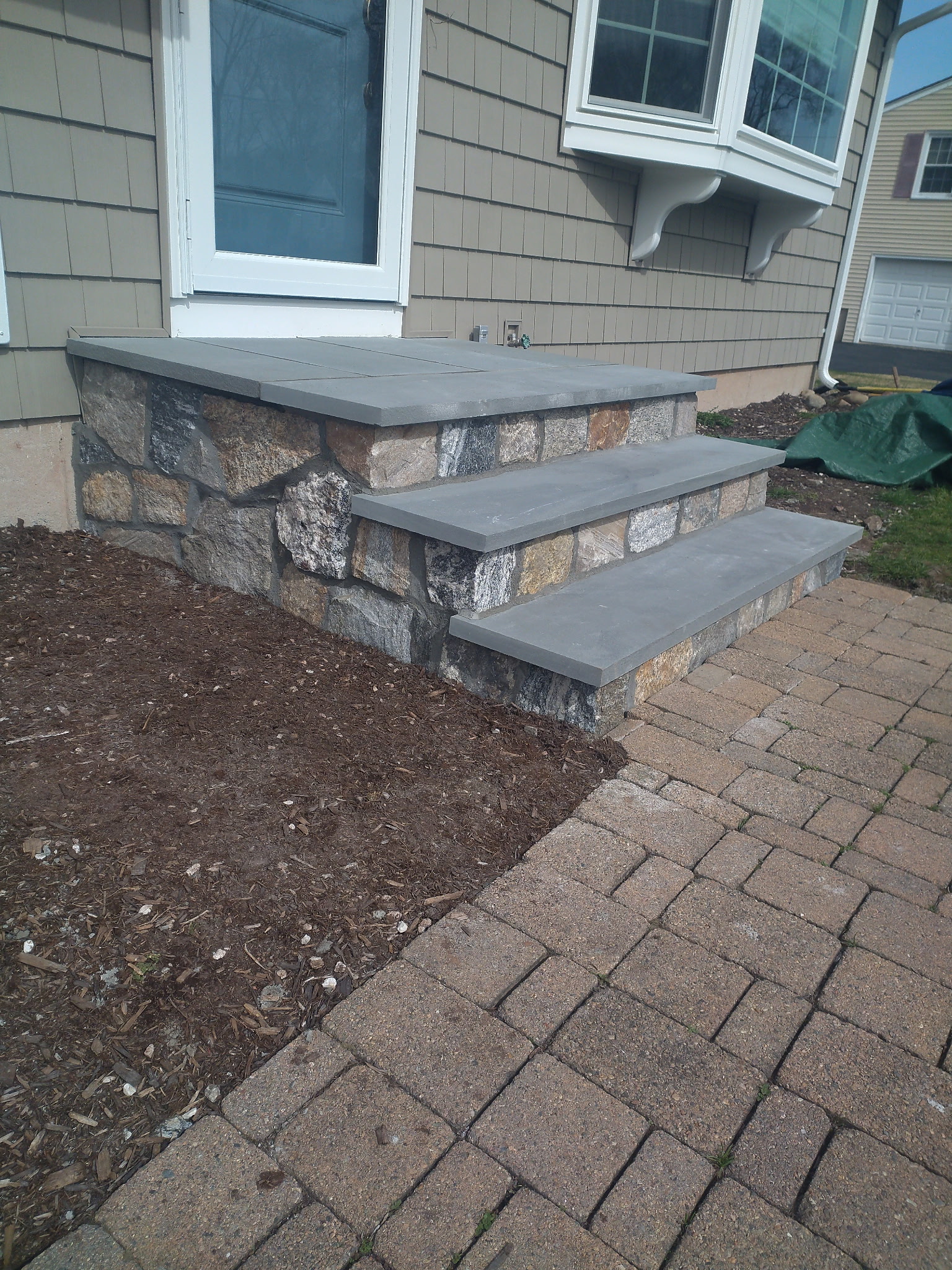 Stone patio steps